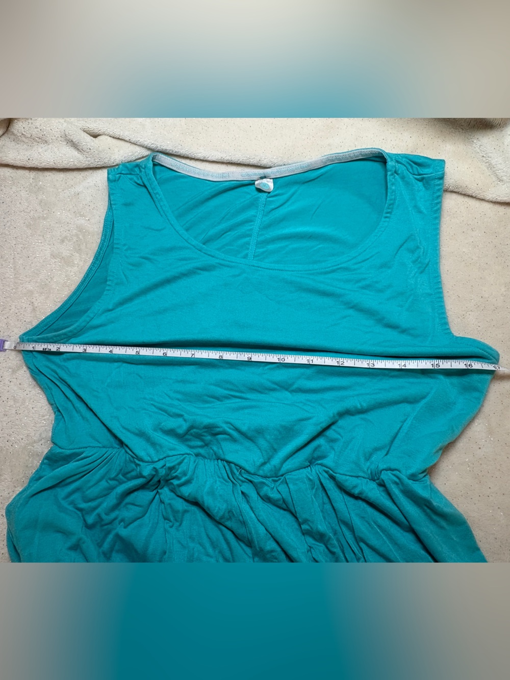 Sleeveless Asymmetrical Teal Maxi Dress - Picture 6 of 6